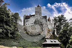 Bran Castle, known as Dracula\'s Castle, is the most famous and visited fortress in Transylvania (Romania)