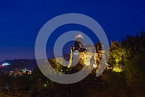 Bran Castle night scene with blue sky ,known as Dracula castle from Romania