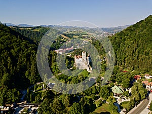 Bran Castle Romania panorama in Europe