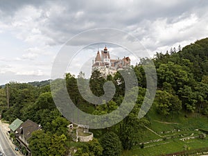 Bran Castle, Romania. Place of Dracula in Transylvania, Carpathian Mountains, romanian famous destination in Eastern Europe