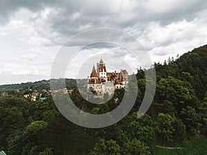 Bran Castle, Romania. Place of Dracula in Transylvania, Carpathian Mountains, romanian famous destination in Eastern Europe