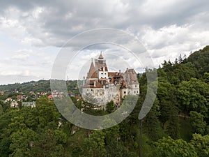 Bran Castle, Romania. Place of Dracula in Transylvania, Carpathian Mountains, romanian famous destination in Eastern Europe