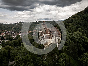 Bran Castle, Romania. Place of Dracula in Transylvania, Carpathian Mountains, romanian famous destination in Eastern Europe