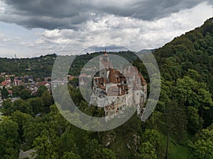 Bran Castle, Romania. Place of Dracula in Transylvania, Carpathian Mountains, romanian famous destination in Eastern Europe