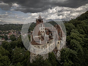 Bran Castle, Romania. Place of Dracula in Transylvania, Carpathian Mountains, romanian famous destination in Eastern Europe