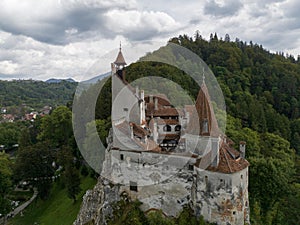 Bran Castle, Romania. Place of Dracula in Transylvania, Carpathian Mountains, romanian famous destination in Eastern Europe