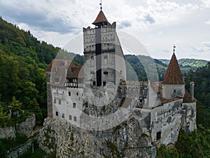 Bran Castle, Romania. Place of Dracula in Transylvania, Carpathian Mountains, romanian famous destination in Eastern Europe