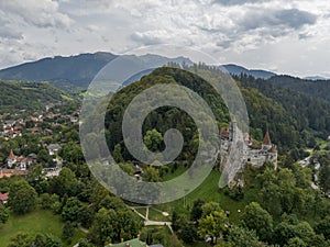 Bran Castle, Romania. Place of Dracula in Transylvania, Carpathian Mountains, romanian famous destination in Eastern Europe