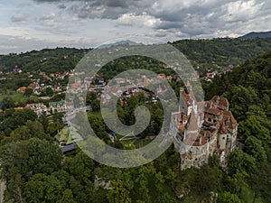 Bran Castle, Romania. Place of Dracula in Transylvania, Carpathian Mountains, romanian famous destination in Eastern Europe