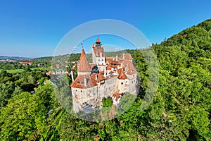 Bran Castle, Romania. Place of Dracula in Transylvania, Carpathian Mountains, Wallachia, romanian famous destination in Eastern