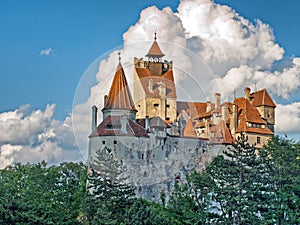 Bran castle view in a summer day 