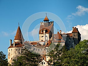Bran castle view in a summer day 