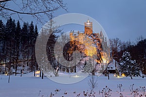 Bran castle in winter