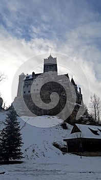 Bran Castle, winter view, Transylvania, Romania