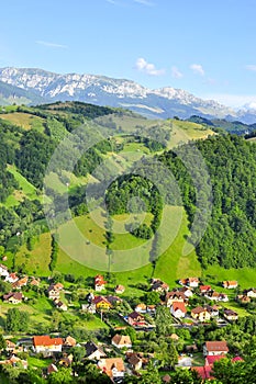 Bran Moeciu village Romania Bucegi mountains