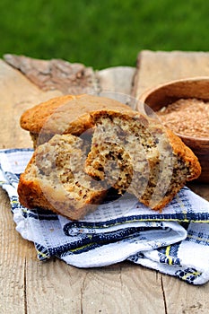 Bran muffins outdoor