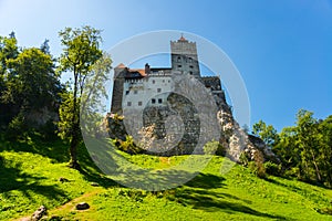 BRAN, ROMANIA: Drakula`s Castle. Beautiful landscape with a Bran castle with a summer day