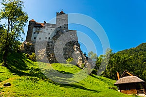 BRAN, ROMANIA: Drakula`s Castle. Beautiful landscape with a Bran castle with a summer day