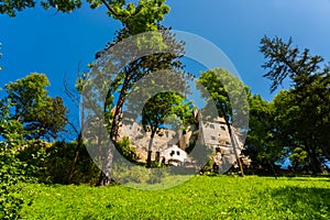 BRAN, ROMANIA: Drakula`s Castle. Beautiful landscape with a Bran castle with a summer day