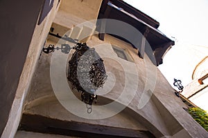 BRAN, ROMANIA: Drakula`s Castle. Interior yard of the Bran Castle, a national monument and landmark in Romania