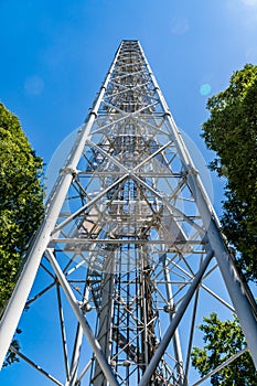 Branca Tower, iron panoramic tower in Parco Sempione, Milan, Italy photo
