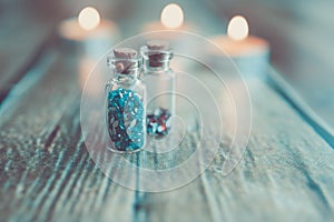 Branch in a glass bottle