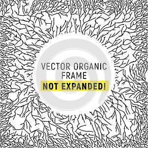 Branch and stem line frame. Branch and stems minimal vector art