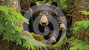 branches bear in tree