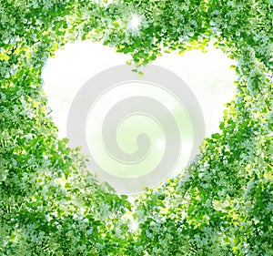 Branches form a heart-shaped pattern