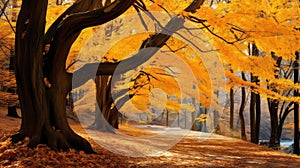 branches tree falling leaves