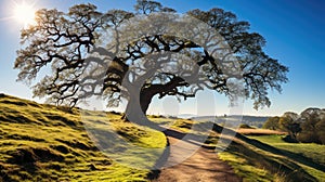 branches trees and sun and path