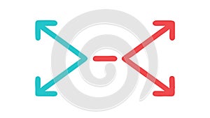 Branching Diverging Split Path Options Icon Vector, vector design Generative AI