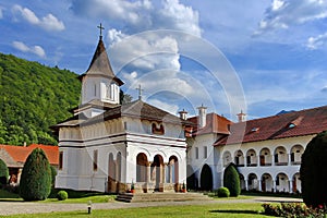 Brancoveanu Monastery in Sambata de Sus, Romania photo