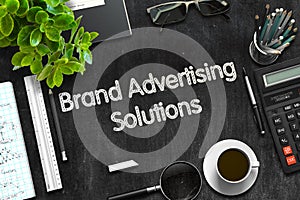 Brand Advertising Solutions Concept. 3D render.