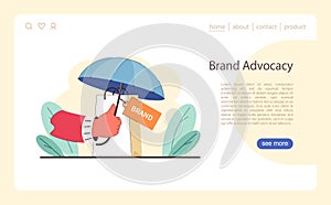 Brand Advocacy concept. Flat vector