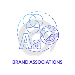Brand associations blue gradient concept icon