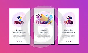 Brand awareness app interface template.