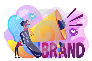 Brand awareness concept vector illustration.