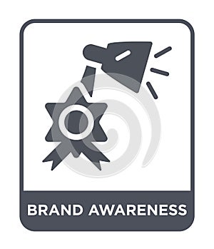 brand awareness icon in trendy design style. brand awareness icon isolated on white background. brand awareness vector icon simple