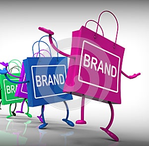 Brand Bags Represent Marketing Brands and Labels