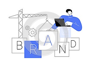 Brand building abstract concept vector illustration.