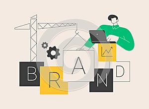 Brand building abstract concept vector illustration.