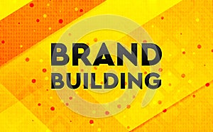 Brand Building abstract digital banner yellow background
