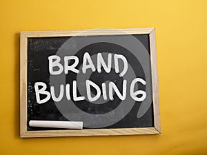 Brand Building. Business Marketing Words Typography Concept