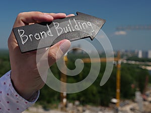 Brand Building is shown on the conceptual business photo