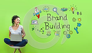 Brand building with young woman