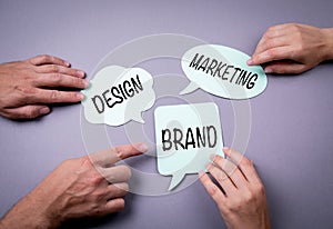 Brand, Design and Marketing Business concept