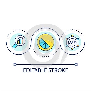 Brand development loop concept icon