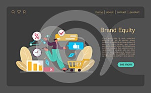 Brand Equity concept. Flat vector