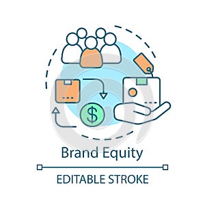 Brand equity concept icon